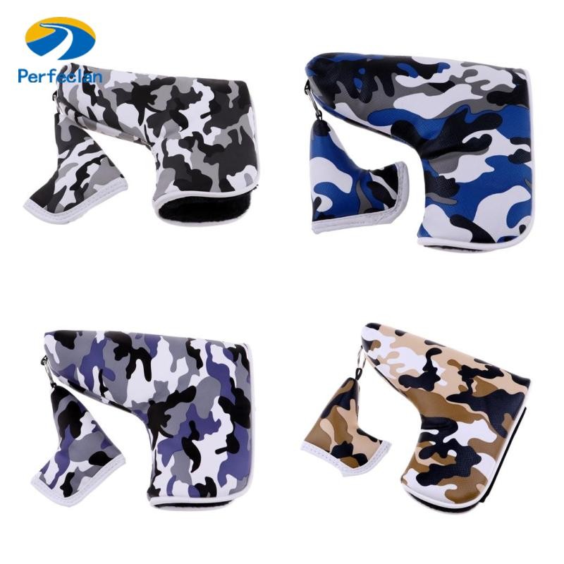 Perfeclan golf Blade Putter Club Head Cover กันน้ํา PU Headcover เกียร์เปลี่ยน
