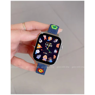 สายนาฬิกาหนังเดนิมลายดอกไม้สุดน่ารักสำหรับ Huawei Watch Fit 5 Fit 4 Pro สายรัดข้อมือแบบบางสำหรับผู้หญิง อุปกรณ์เสริมสายนาฬิกาสำรองสำหรับ Huawei Fit3