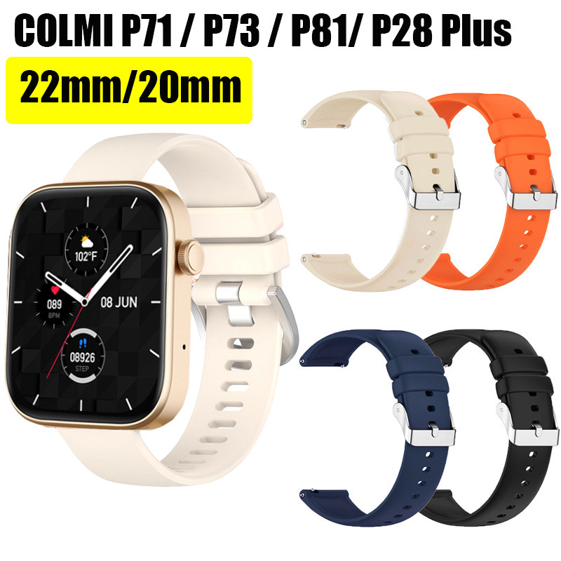 สําหรับ COLMI P28 20 Plus P71 C81 P73 P81 P76 สายสมาร์ทนาฬิกาผู้หญิงผู้ชายนาฬิกากลางแจ้งซิลิโคน Soft