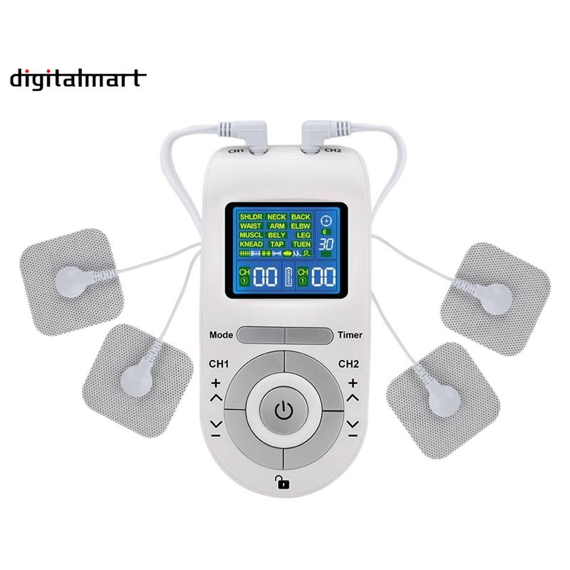 12 โปรแกรม TENS Body Massager การฝังเข็มแบบดิจิตอล EMS อุปกรณ์บําบัดเครื่องชีพจรไฟฟ้าเครื่องกระตุ้นกล้ามเนื้อ