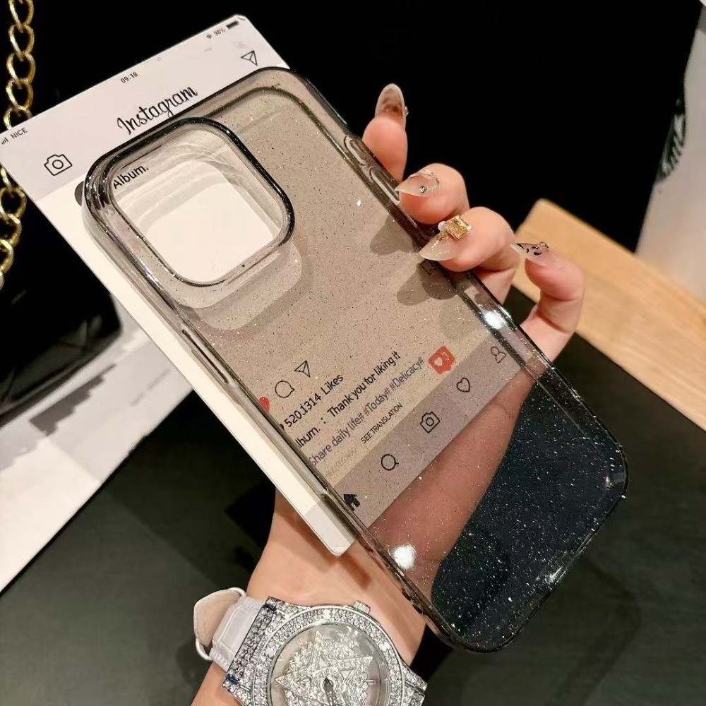 ที่ไม่ซ้ํากันประกายแป้งStarry Skyประกายแป้งซิลิโคนเคสโทรศัพท์สําหรับIPhone 16 15 14 13 12 11 Pro Max