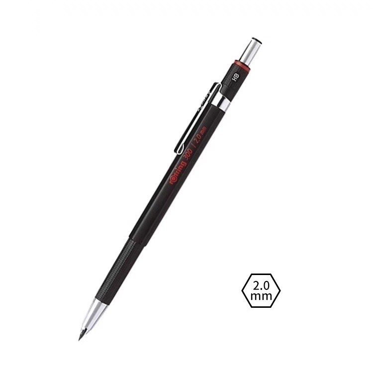 Rotring 300 ดินสอกด 2.0 มม. เครื่องมือวาดภาพมืออาชีพมือวาดการ์ตูน Sketch Drawing Pencil