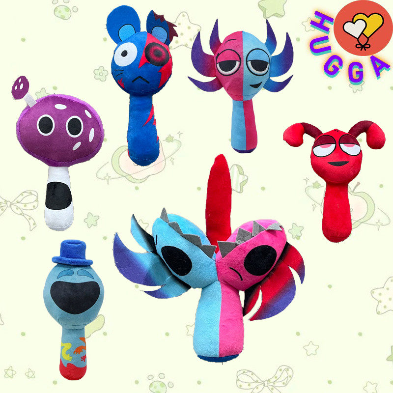 ✨HUGGA✨ใหม่ Sprunki ตุ๊กตา Plush Sprunki Incredibox เกมรูป Plushie ของเล่นเด็กวันเกิดคริสต์มาสของขวัญ
