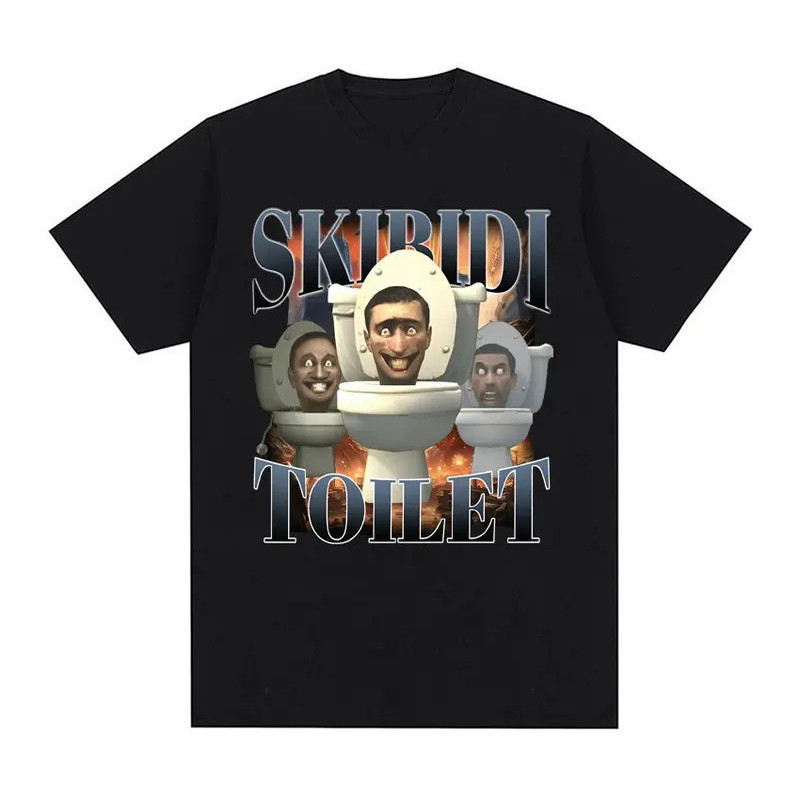 ขายร้อน  Skibidi toilet Sigma Ohio gyatt ตลก Meme T เสื้อผู้ชายผู้หญิงแฟชั่น hip hop Graphic T-shirt