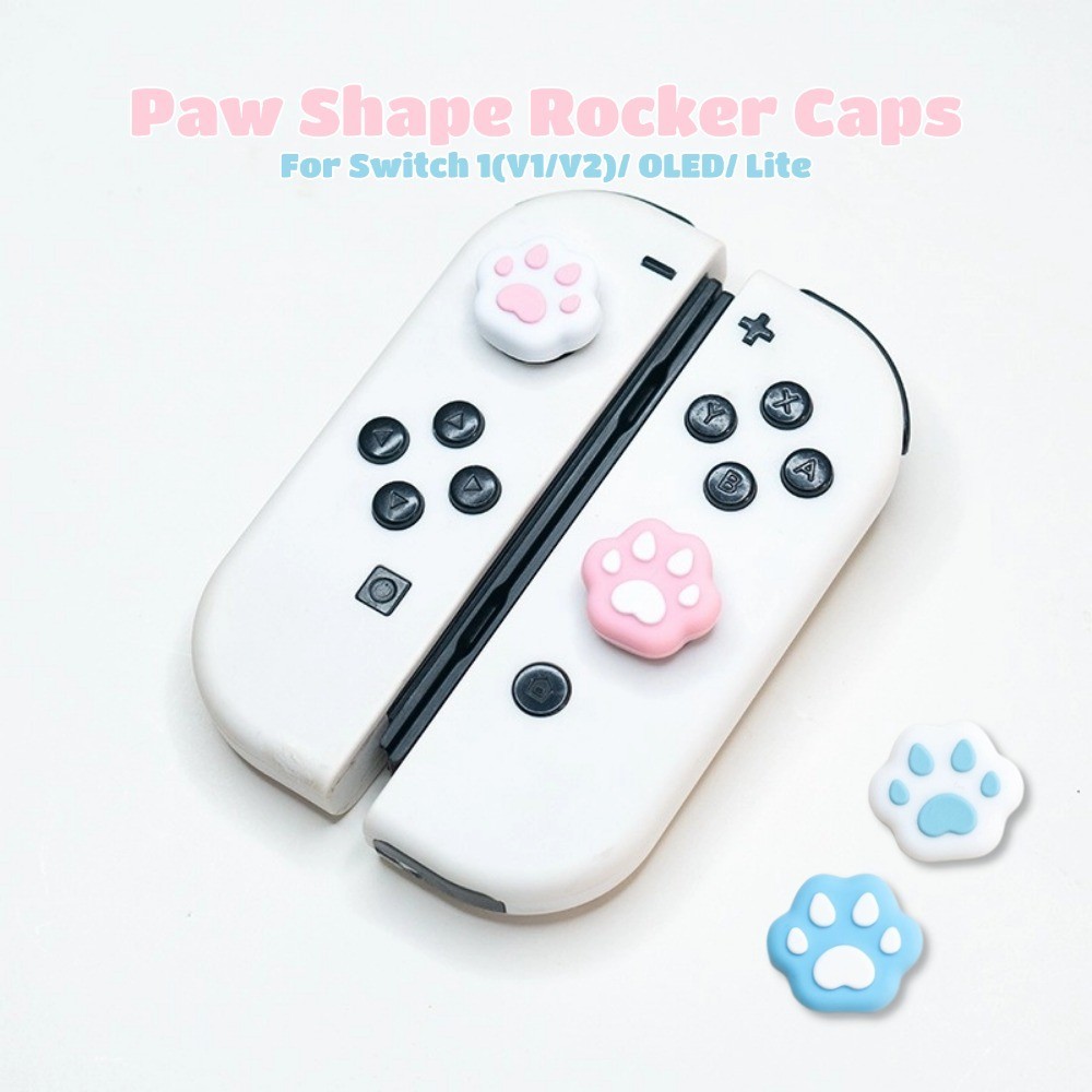 Paw Shape Switch Rocker Caps 1 คู่ (2 ชิ้น) สําหรับ Nintendo Switch 1/ OLED/ Lite Analog Caps สต็อกท้องถิ่น