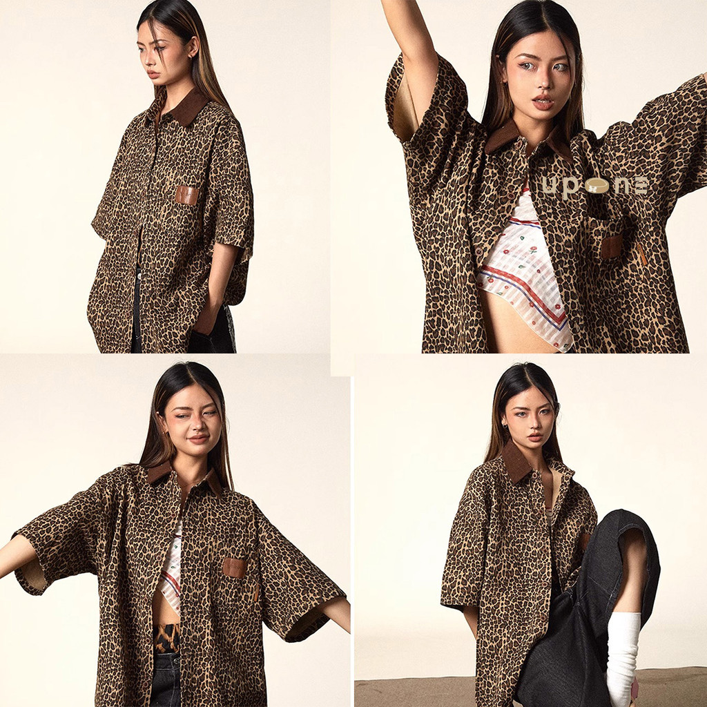 เสื้อเชิ้ตลุคแซ่บสายฝอ ลายเสือวินเทจ ใส่แล้วสะดุดตา