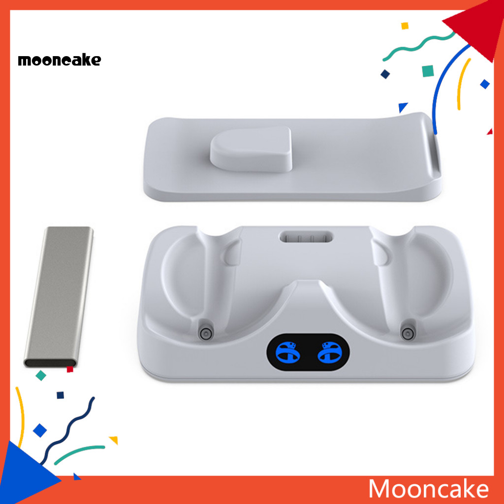 ขนมไหว้พระจันทร์| 1 ชุดยาวอายุการใช้งานแท่นชาร์จพร้อม VR ขาตั้งแว่นตา Dual ฐานตัวควบคุมเกมแท่นชาร์จ 