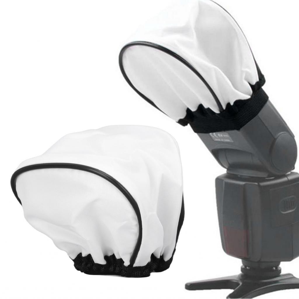 Flash Bounce Softbox แบบพกพาและตัวกระจายกล้องที่มีน้ำหนักเบาสำหรับการสตรีมสด