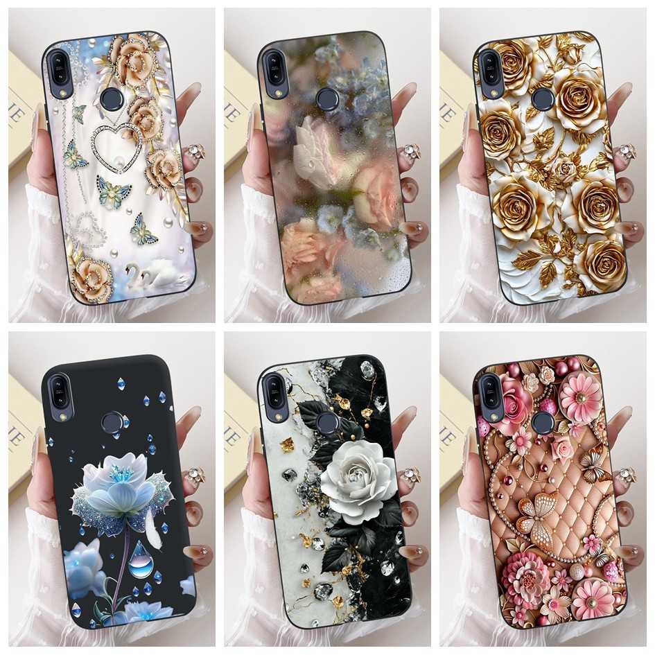 ปลอกอ่อนสําหรับ Asus Zenfone Max Pro M1 ZB602KL ZB601KL กรณีดอกไม้ยอดนิยมซิลิโคนสําหรับ Asus X00TD X