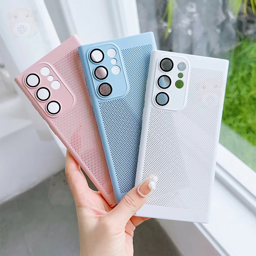 พร้อมการป้องกันเลนส์นิรภัย เหมาะสําหรับ Samsung Galaxy S23 ultra S22 Plus S21 FE S20 Note 20 10 เคสโทรศัพท์ฝาครอบกระจายความร้อนบางเฉียบหรูหรา ราคา ถูกที่สุด ดีลบีเคเค แกลเลอรีภาพที่ 9