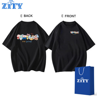 🔥 ZITY 🔥 คอกลม เสื้อยืดผ้าคอตตอน 100% oversized t shirt Unis…