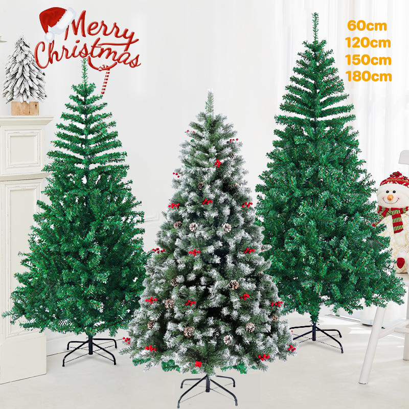 ต้นคริสต์มาส PVC คุณภาพสูง ทนทาน ตกแต่งคริสต์มาส 60/120/150/180cm Christmas Tree