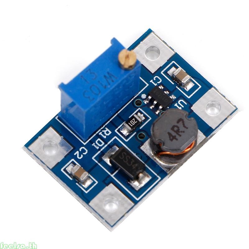 Feela DC-DC 2-24V ถึง 2-28V 2A SX1308 โมดูลปรับ Step Up Boost Converter