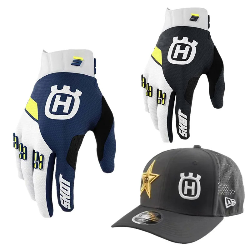 2024 husqvarna Moto Gloves Top Navy MX Motorcycle Gloves Off Road Motocross Glove MTB Dirt Bike Glov