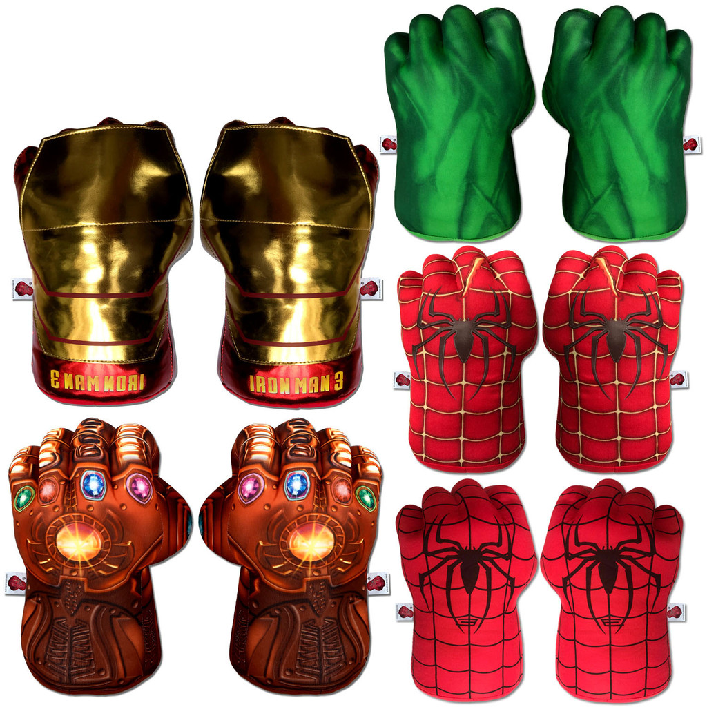ถุงมือมวย Green fist Spiderman Iron Man ชุดถุงมือมวยลายการ์ตูนสไปเดอร์แมน อเวนเจอร์ สำหรับเด็ก