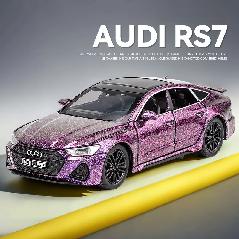 Diecast 1:32 Audi RS7 Sportback Alloy Car Model Sound Light Die Cast Metal Toy Vehicle Boy Birthday 
