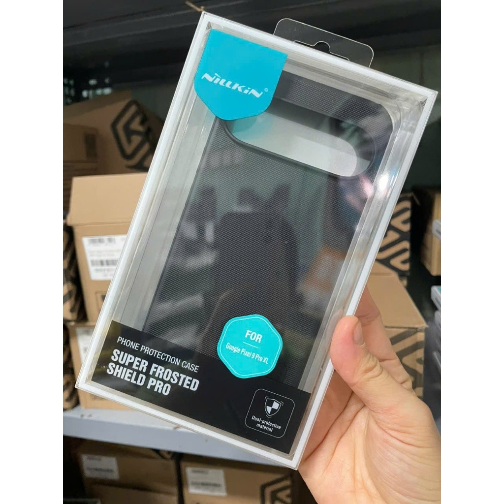 เคส Nillkin Pro Google Pixel 9 รุ่นใหม่ Pixel 9 Pro Pixel 9 Pro XL (สีดํา) มีขอบยืดหยุ่น