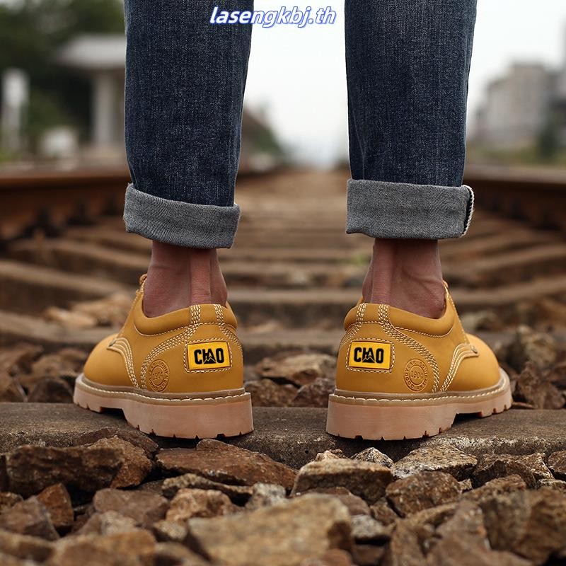 [ของแท้] Caterpillar 1904 รองเท้าบูทมาร์ติน ข้อสั้น แบบหนัง กันน้ํา กันลื่น สําหรับผู้ชาย และผู้หญิง 5N5T