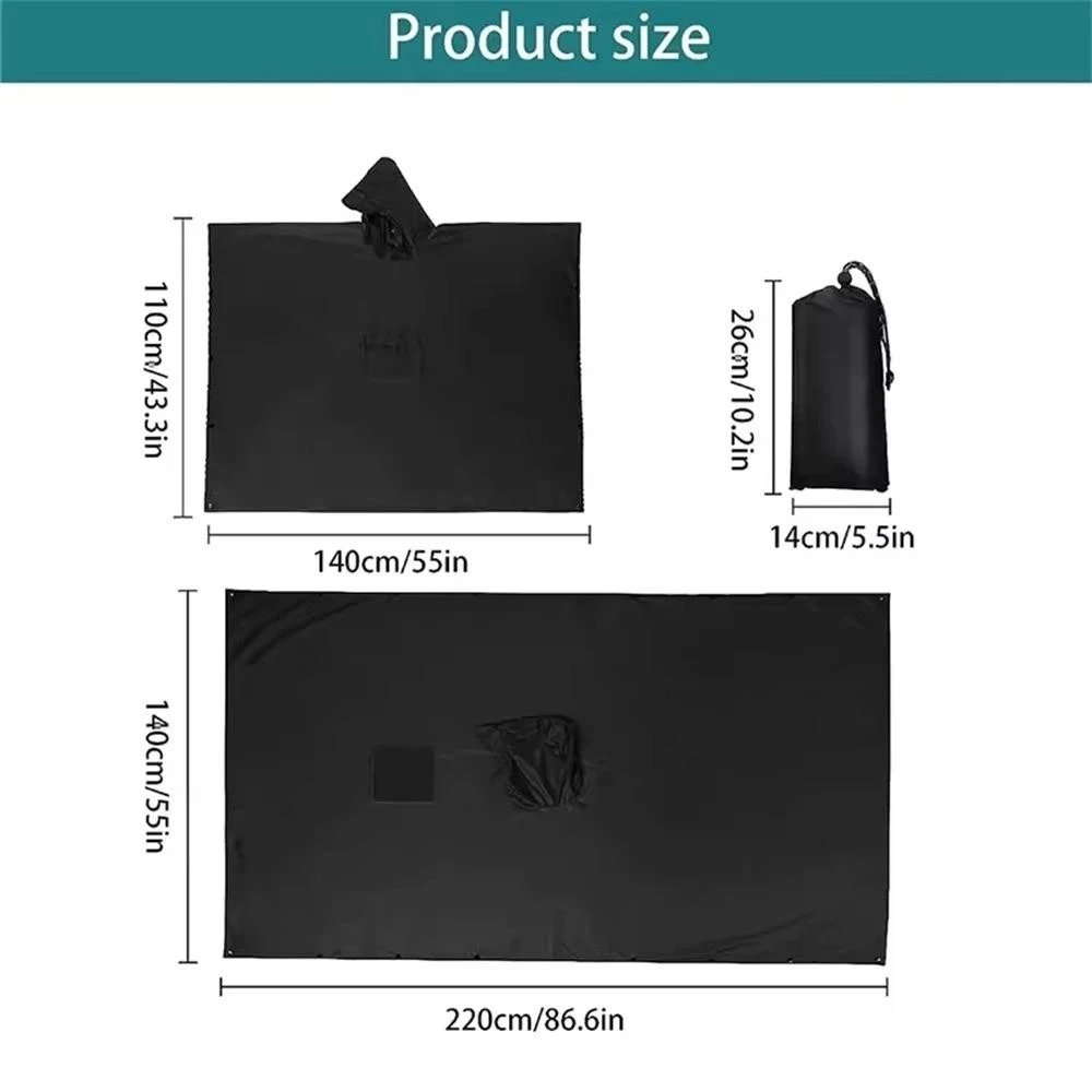 เสื้อกันฝนอเนกประสงค์ 3 ใน 1 สำหรับเดินป่าและเดินทาง thumbnail 3