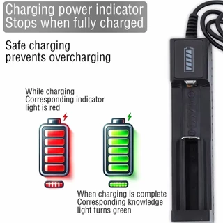 แท่นชาร์จแบตเตอรี่ 3.7V รองรับถ่าน 18650 /17670 batteryหลายรุ่น รางชาร์จ1ช่อง