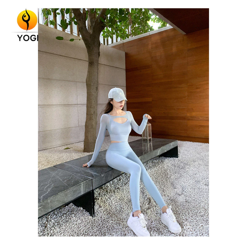 เสื้อยืดโยคะพิลาทิสแขนยาวเข้ารูป thumbnail 7