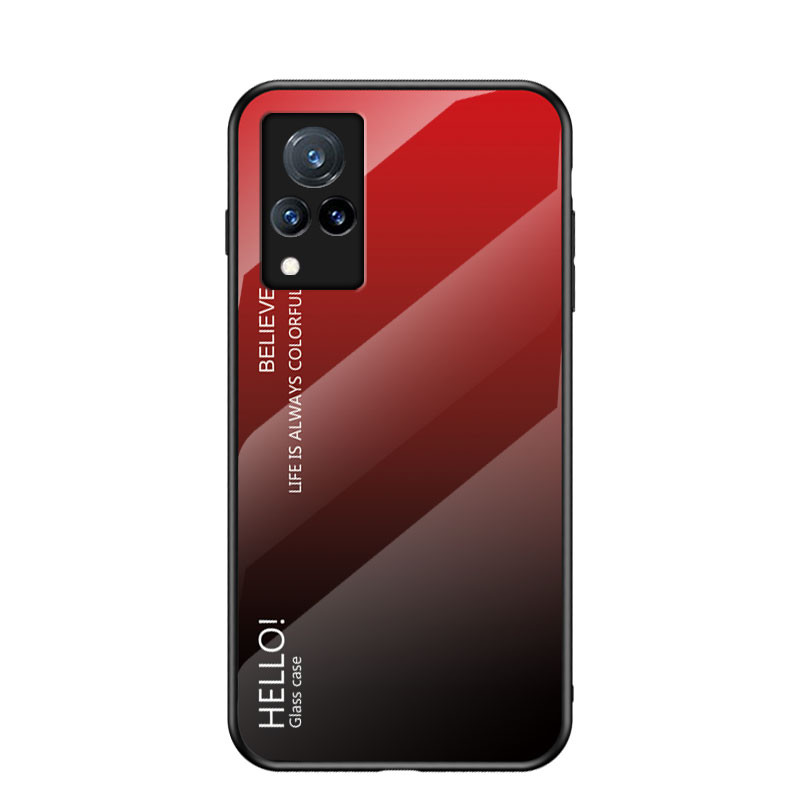 สําหรับ VIVO V21 5G, เคสโทรศัพท์แก้วสีไล่ระดับสี, ฝาครอบป้องกันกระจกป้องกันการระเบิดคุณภาพสูง