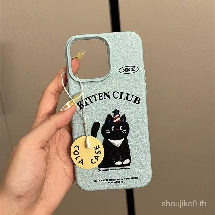 หมวกคริสมาสต์ชุดโทรศัพท์แฟชั่นพรีเมี่ยมสำหรับลูกแมวเข้ากันได้กับ iPhone รุ่น: 16, 11, 12, 13, 14, 15