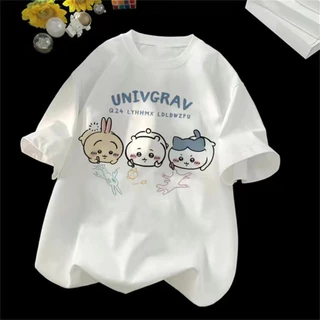 （พร้อมส่งจากกทม มาถึงใน 2วัน）เสื้อยืดแขนสั้นพิมพ์ลายใหม่ผ้าฝ้ายบริสุทธิ์หลวมและสะดวกสบายสำหรับผู้ชายและผู้หญิง