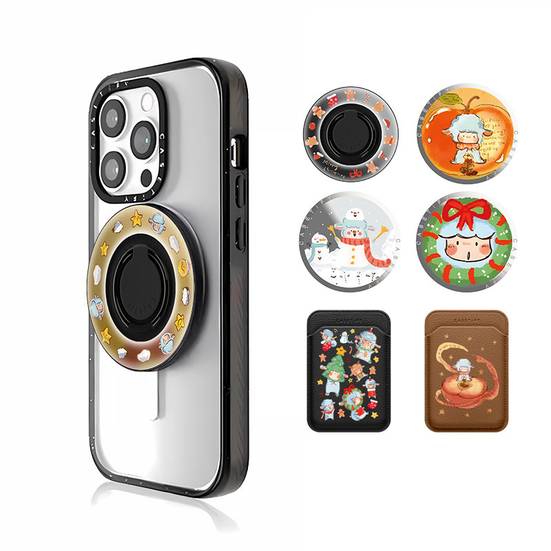 CASE TiFY Card Holder Bracket Christmas Sheep Series Magnetic Bracket Ring Holder Strong Magnetic