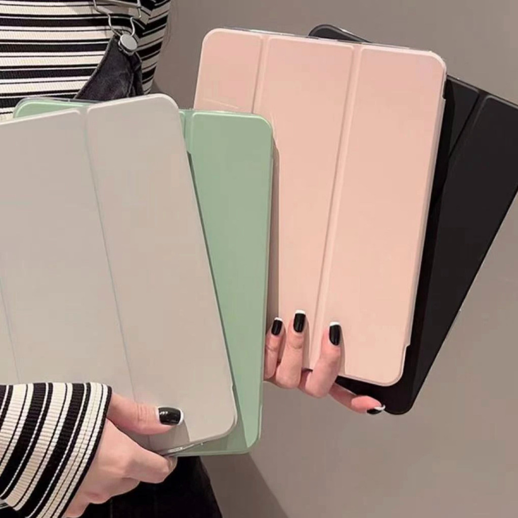 006.เคสฝาพับ เคส สำหรับ xiaomi Pad Pro 12.1 Redmi Pad SE 8.7 11 หลังโปร่งใส มีช่องใส่ปากกา เคสกันกระแทก Smart Case