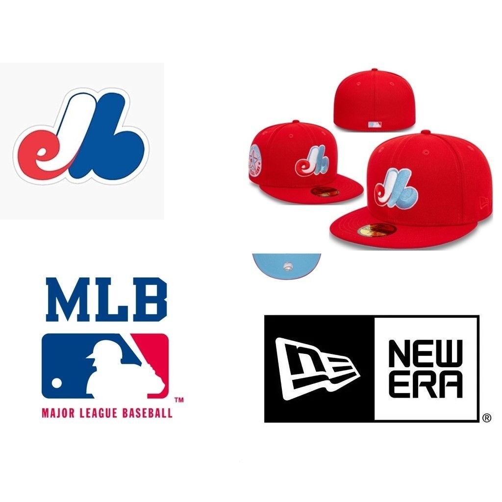 2024 New Era Montreal Expos ALL Star GAME ปักด้านข้างสีแดง Non ปรับ 59 FIFTY Hip Hop เบสบอลหมวก