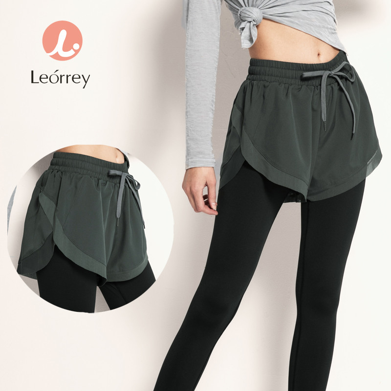 Leorrey-เสื้อชั้นในโยคะเนื้อนุ่มพร้อมกางเกงชั้นในกีฬาเสริมฟองน้ำ เสื้อกล้าม สายเดี่ยว เสื้อผ้าโยคะ