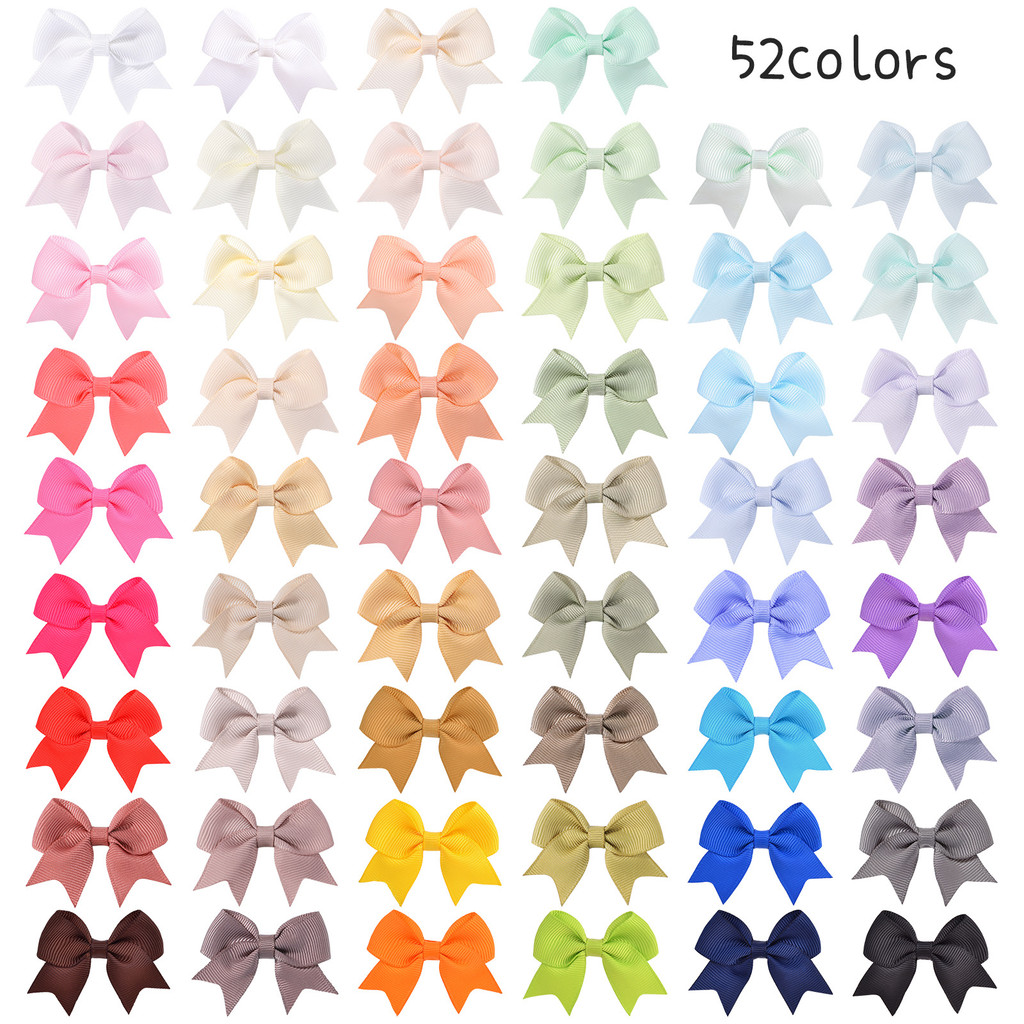 2.4 Grosgrain ริบบิ้นผม Mini Bows คลิปสําหรับเด็กทารก Handmade Bowknot Barrettes Hairpins Headwear อุปกรณ์เสริมผม 2025