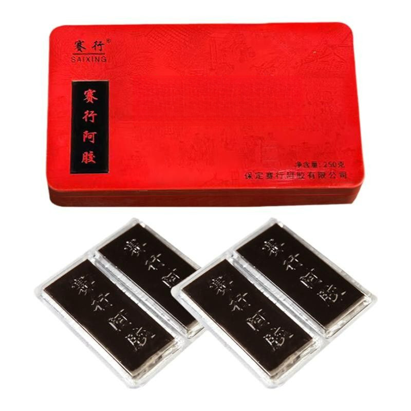 ♚-♚Saihang Ass-hide Gelatin บล็อก250g ผิวลาบริสุทธิ์ Ass-hide Gelatin วัตถุดิบแบรนด์เก่า