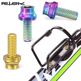 ความเสี่ยง m5x12mm จักรยานกรงขวดน้ำแก้ไขน็อตโลหะผสมไทเทเนียม MTB ถนนที่วางขวดจักรยานสกรูปั๊มน้ำสลักเกลียวคงที่