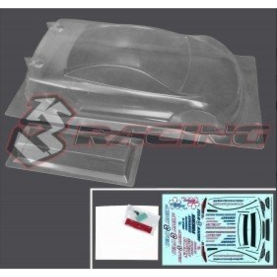 3Racing 1/10 Ultra Light-weight Touring Car Body Ver.4 - Volume tc 0.7mm w/ 1mm Hard Rear Wing BDY-T