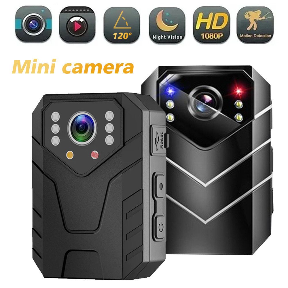 Body สวมใส่มินิกล้องตํารวจ HD DVR Video Recorder Security Cam IR Night Vision Mini Camcorders