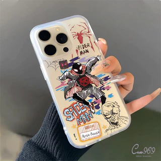 เคสไอโฟน สำหรับ IPhone 11 13 16 15 14 12 Pro Max 7Plus X XR XS 8Plus Max 7 8 Plus SE 2020 TPU เจ๋งอนิเมะ สไปเดอร์แมน เคส