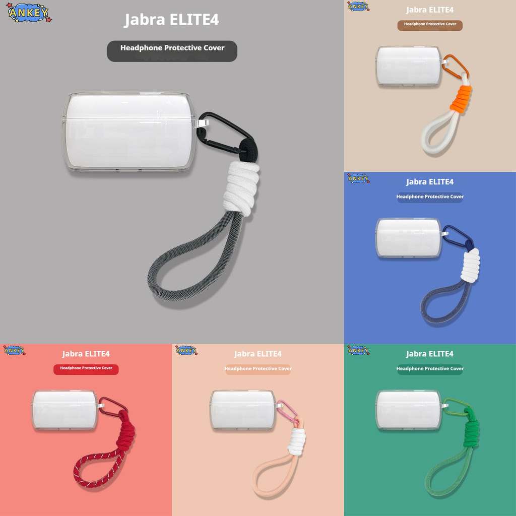 Clear Case for Jabra Elite 4 Transparent TPU Protective Covers Jabra Elite4 Bluetooth Earphone Headp