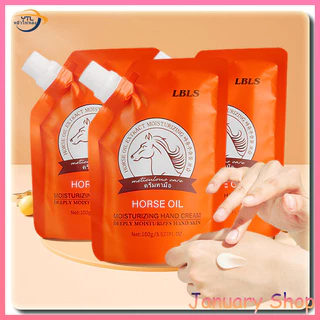 ครีมทามือและเท้า Horse Oil vaseliness 100g น้ำมันบำรุงผิวพรรณ ครีมทามือตราม้า ลดรอยแตกของมือแห้ง