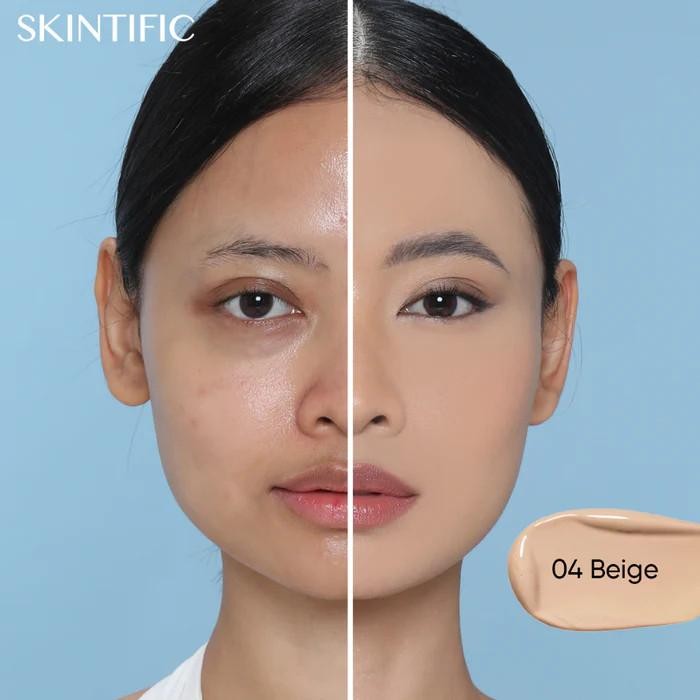 SKINTIFIC Cover All Perfect Cushion  สกินทิฟิค คุชชั่น รองพื้น ทาปกปิดรูขุมขน SPF35 PA++++ 4 เฉดสี ราคา ถูกที่สุด ดีลบีเคเค แกลเลอรีภาพที่ 5