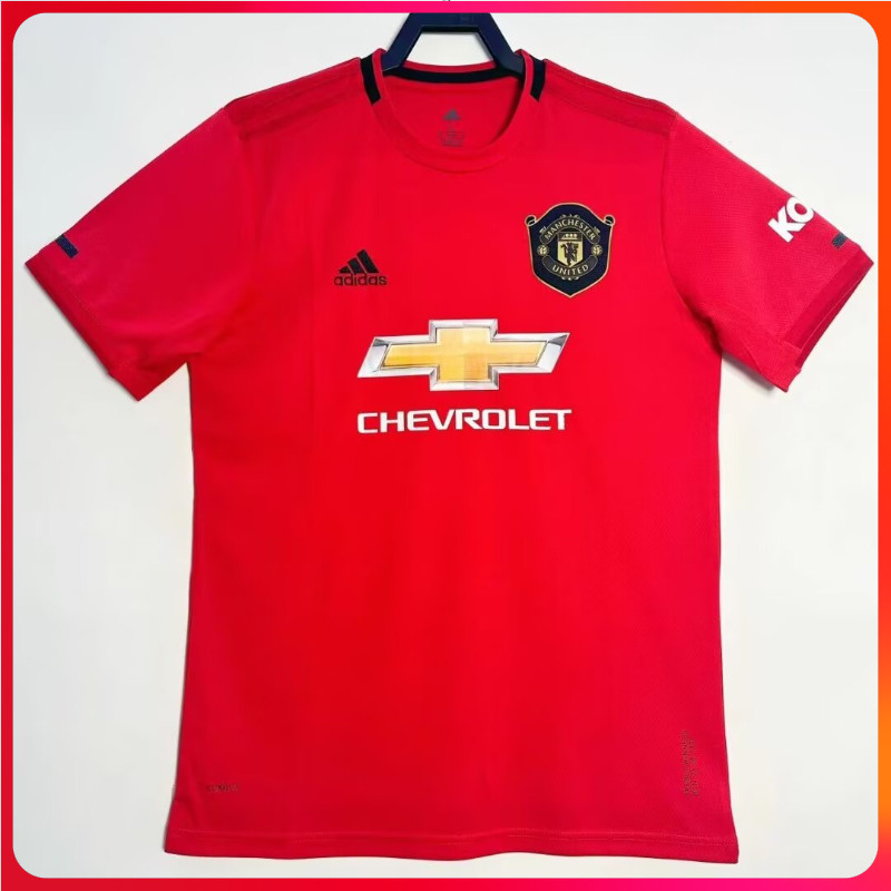 2019/20 Manchester United คุณภาพสูง Home Retro Men Jersey เสื้อยืดที่กําหนดเองฟุตบอล AAA +