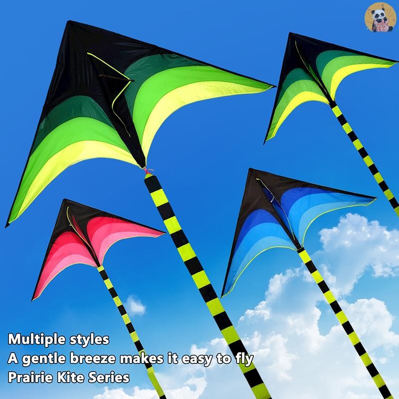 Kite Prairie 1.2m Easy To Fly Triangle Kite สําหรับผู้ใหญ่และเด็ก ติดตั้งง่าย [TH]