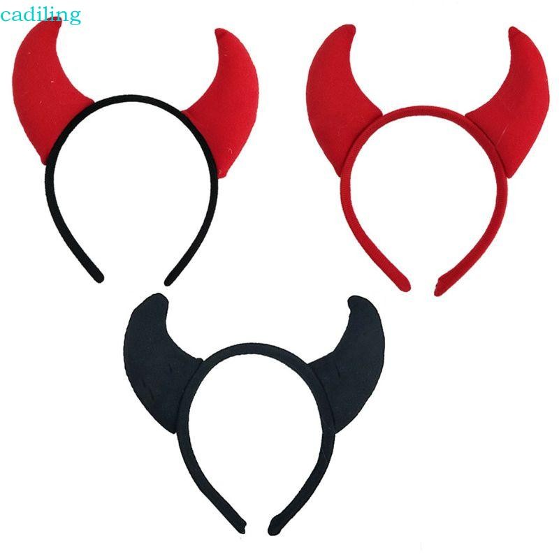 Cadiling ตลกปีศาจหูแถบคาดศีรษะ Horns หูเด็ก Headbands ฮาโลวีนปาร์ตี้ผู้ใหญ่ De