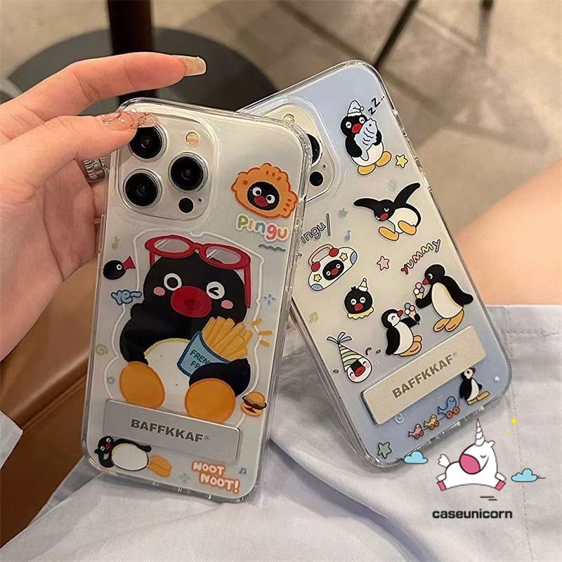 สําหรับredmi 14C 13C 10 9T 13 9C 12 9 12C 9A 10C A2 10A A1 หมายเหตุ 10 11 8 11s 13 10s 12 9 Pro Max Poco M3 X6 X5 M6 Pro Mi 12Liteตลกเพนกวินน่ารัก เคสขายึดพับ Pingu