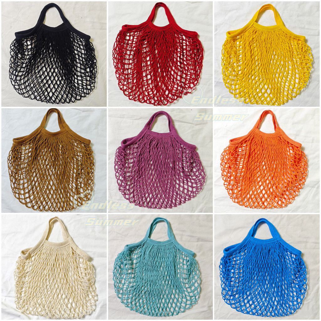 ถุงตาข่ายทอ ความจุขนาดใหญ่ ฝีมือดี✨มีสีให้เลือกหลากหลาย ต้องมีสำหรับชายหาดและปิกนิก🎗 จัดส่งที่รวดเร็วในกรุงเทพ