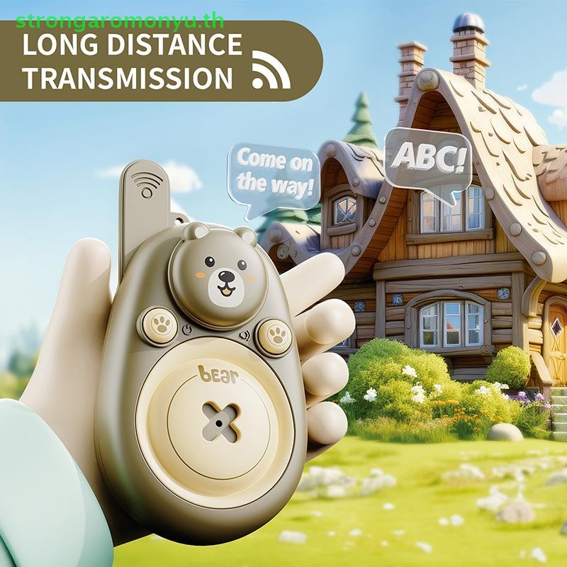 Strongaromonyu ของขวัญคริสต์มาสเด็ก Walkie-talkie ระยะทางไร้สายส่งเพจเจอร์กลางแจ้ง Talk ของเล่นการ์ตูน TH