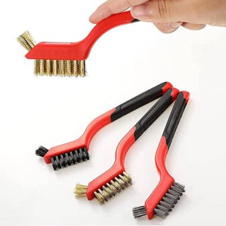 ชุดแปรงลวด 3 ชิ้น, ไนลอน/ทองเหลือง/ขนแปรงสแตนเลสพร้อมที่จับโ…