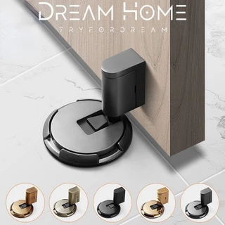 Non-punch Door Stopper พื้นอัตโนมัติ DoorStop อุปกรณ์เฟอร์นิเจอร์ทองสีดําสีเทา Stopper สําหรับประตู Windproof
