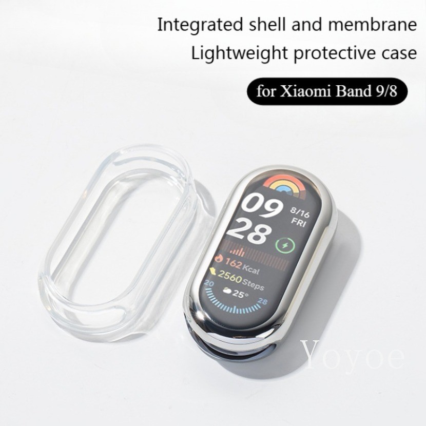 คลุมทั้งหมดสําหรับ Xiaomi Mi Band 9 8 หน้าจอ Protec Mi Band 9 8 NFC ป้องกันหน้าจอป้องกันกรณีสําหรับ 